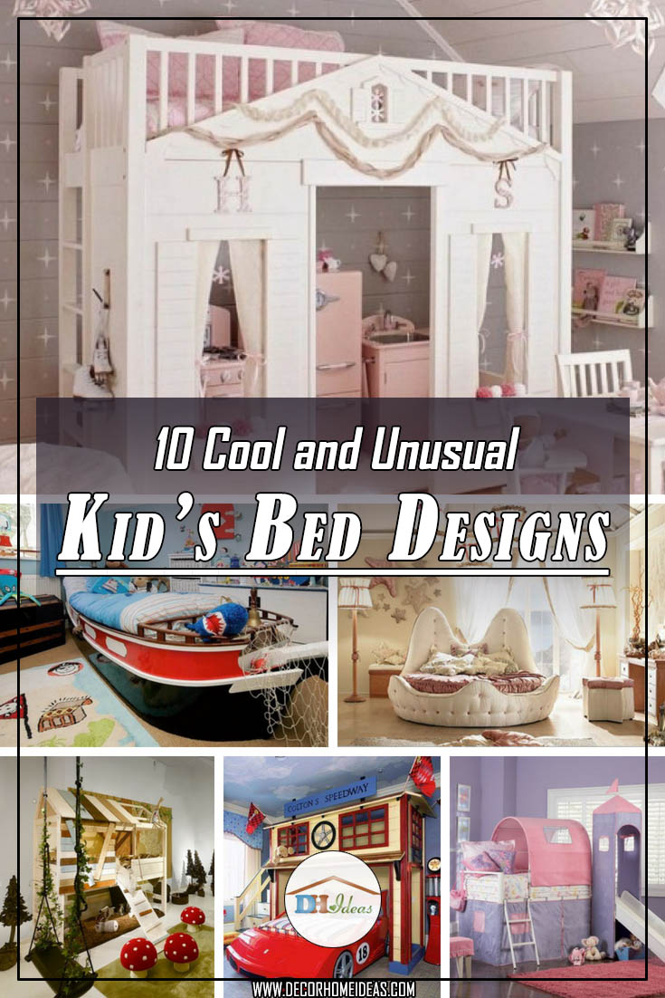 10 Cool And Unusual Kid’s Bed Designs #kidsbed #bed #kidsfurniture #kidsroom #homedecor #decorhomeideas