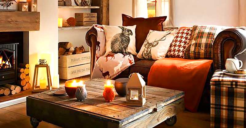 fall decor for small living room