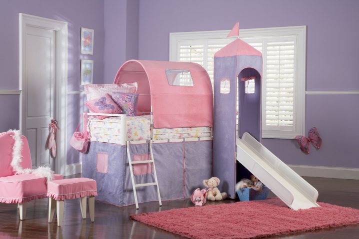 Princess loft bed #kidsbed #bed #kidsfurniture #kidsroom #homedecor #decorhomeideas