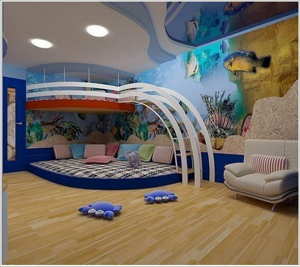Nautical-inspired kid room space #kidsbed #bed #kidsfurniture #kidsroom #homedecor #decorhomeideas