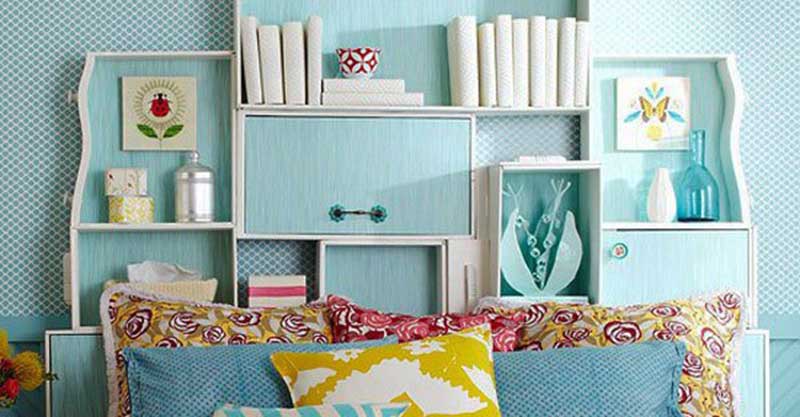 Turqouise bedroom headboard idea #headboard #bedroom #homedecor #decoratingideas #decorhomeideas