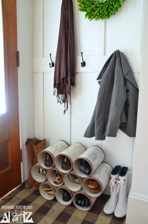 The Great and Affordable DIY Shoe Rack  #10Ideas #shoes #racks #storage  #organize #ideas #industrialshoeracks #homema…