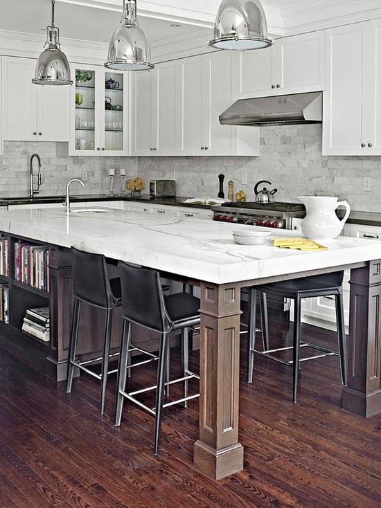 White marble kitchen island #kitchen #furniture #interiordesign #kitchenisland #seating #homedecor #decorhomeideas 