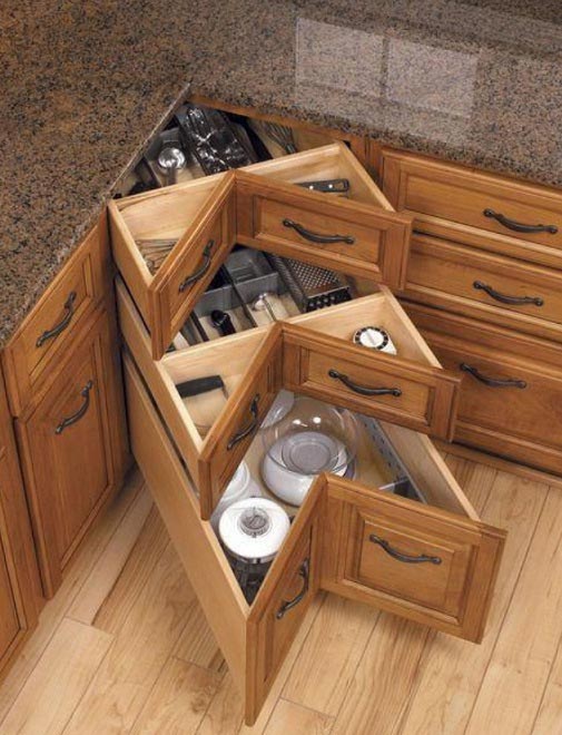 Corner Drawers kitchen #kitchen #storage #organize #organization #decor #homedecor #decoratingideas #decorhomeideas