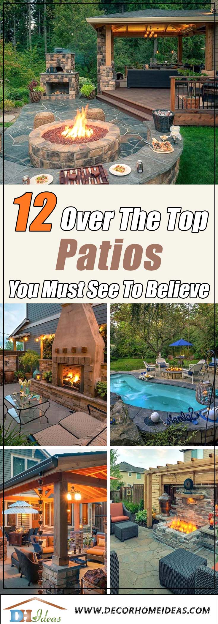 12 Over the Top Patios You Must See Believe | Amazing patio ideas and design for your backyard #patio #homedecor #backyard #furniture #garden #decoratingideas #decorhomeideas