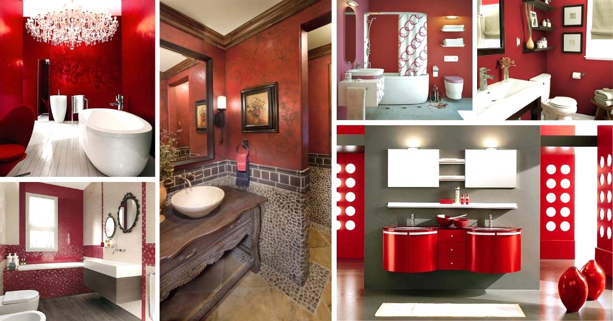 Vibrant Red Bathroom Designs