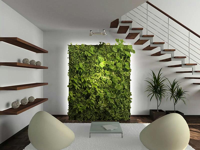 Modern interior with plants