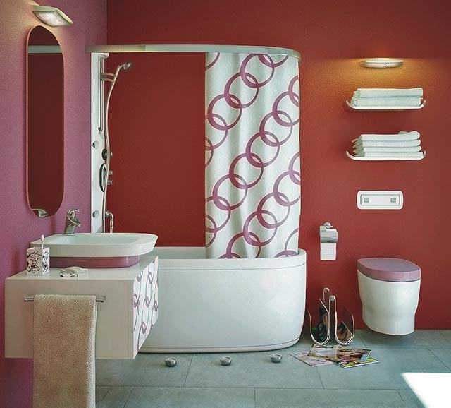 Red bathroom minimalistic design #redbathroom #bathroom #bathroomdesign #bathroomideas #bathroomreno #bathroomremodel #decorhomeideas
