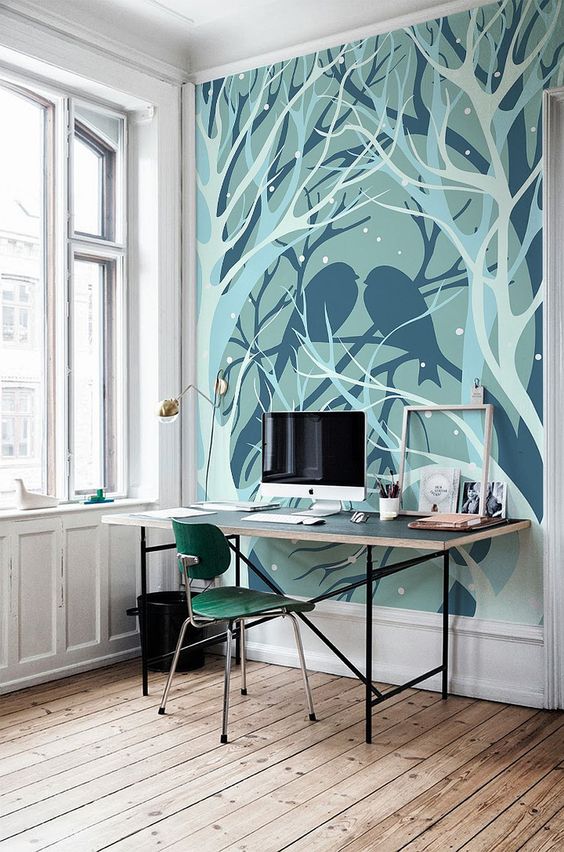 Birds wall mural decor idea #mural #sticker #painting #homedecor #walldecor #decoratingideas #interiordesign #decorhomeideas 