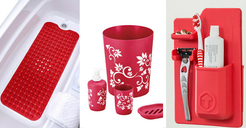 10 must have red bathroom accessories to make it complete