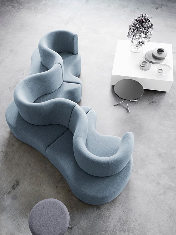 Amazing curvy couch design #sofa #couch #design #furniture #interiordesign #homedecor #decorhomeideas