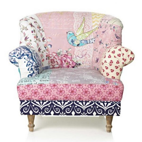 Patchwork chair design idea #chair #furniture #homedecor #decoratingideas #diy #decorhomeideas