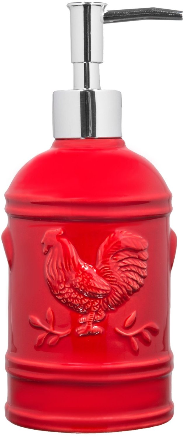 Red bathroom ceramic accessory idea #bathroom #red #decor #accessories #homedecor #decorhomeideas