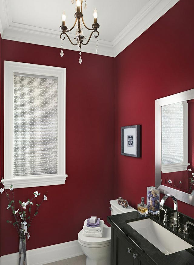 Red bathroom design idea #bathroom #bathroomdesign #bathroomideas #bathroomreno #bathroomremodel #decorhomeideas