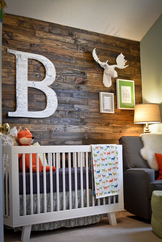 Rustic baby boy nursery idea #nurseryideas #nurserydecor #homedecor #design #interiordesign #decoratingideas #decorhomeideas