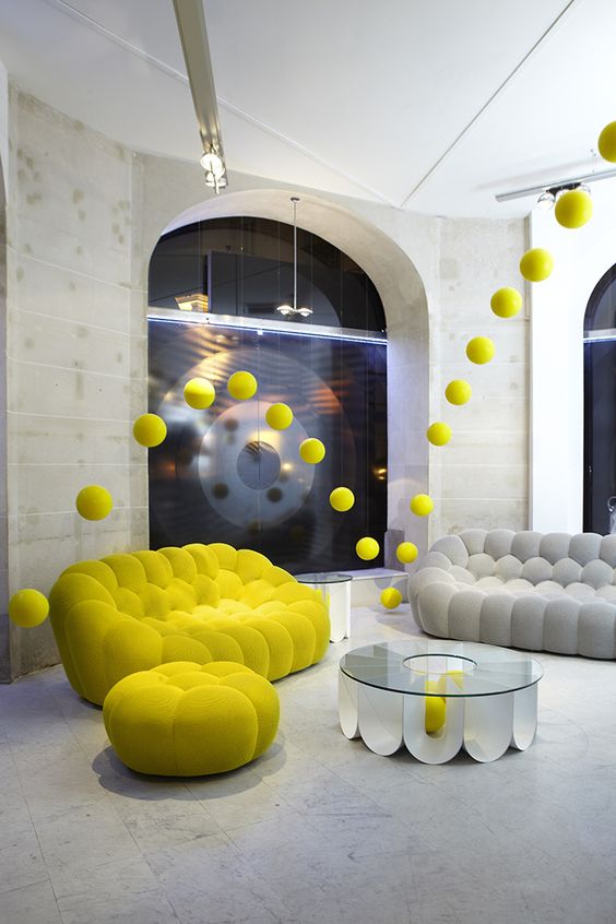 Yellow bubble sofa design #sofa #couch #design #furniture #interiordesign #homedecor #decorhomeideas