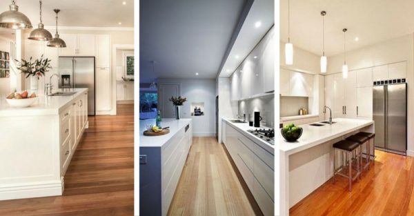 20 Wooden Floor Kitchen Designs For Natural Look