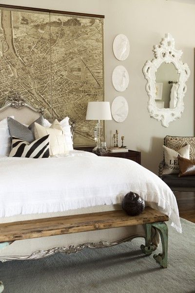 Antique style headboard bed #headboard #bedroom #homedecor #decoratingideas #decorhomeideas