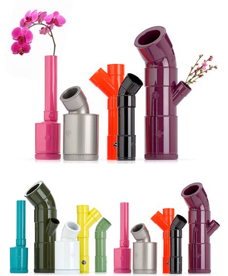 Colorful pvc pipe vases #diy #pvcpipes #homedecor #decoratingideas #pvc #decorhomeideas