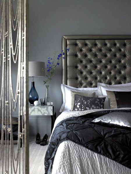 Dark grey headboard idea #headboard #bedroom #homedecor #decoratingideas #decorhomeideas