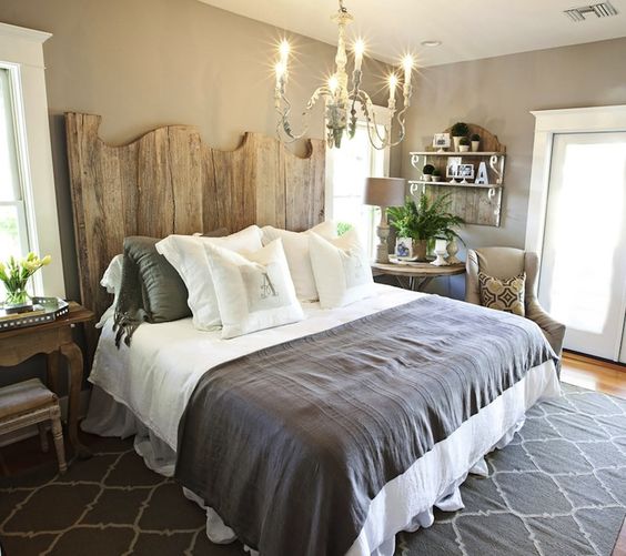 Great wooden headboard idea #headboard #bedroom #homedecor #decoratingideas #decorhomeideas