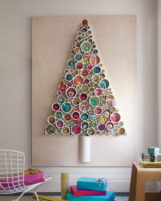 Pvc pipe christmas tree decoration idea #diy #Christmas #Christmastree #pvcpipes #homedecor #decoratingideas #pvc #decorhomeideas