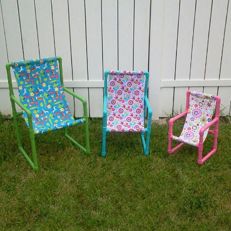 Pvc pipe kids garden chair idea #diy #pvcpipes #homedecor #decoratingideas #pvc #decorhomeideas