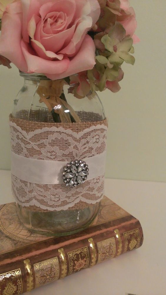 Rustic decor jar idea #jars #recycledjars #decoratingideas #homedecor #decorating #diy #home #decorhomeideas