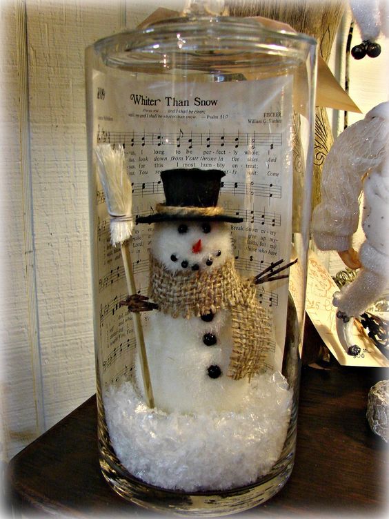 Snowman jar christmas decor idea #xmas #x-mas #christmas #christmasdecor #christmasjars #jars #decoration #christmasdecorations #decoratingideas #festive #decorhomeideas