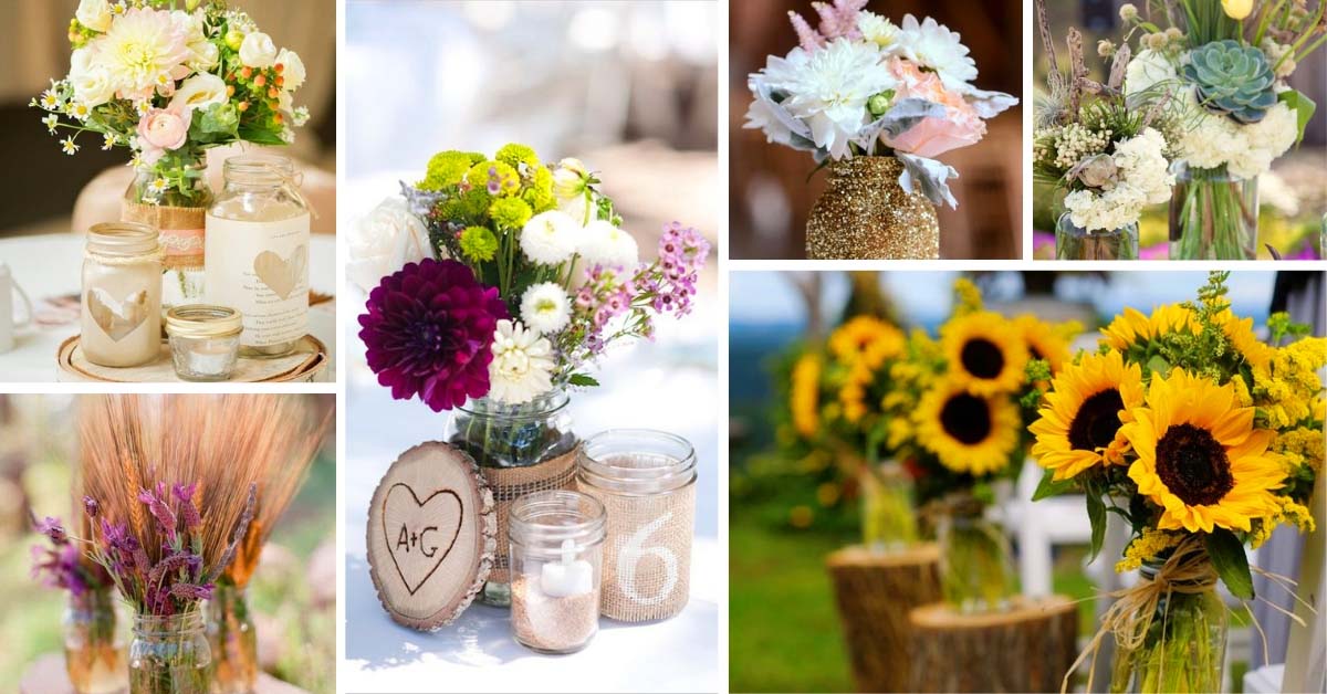 Decorated Wedding Jars