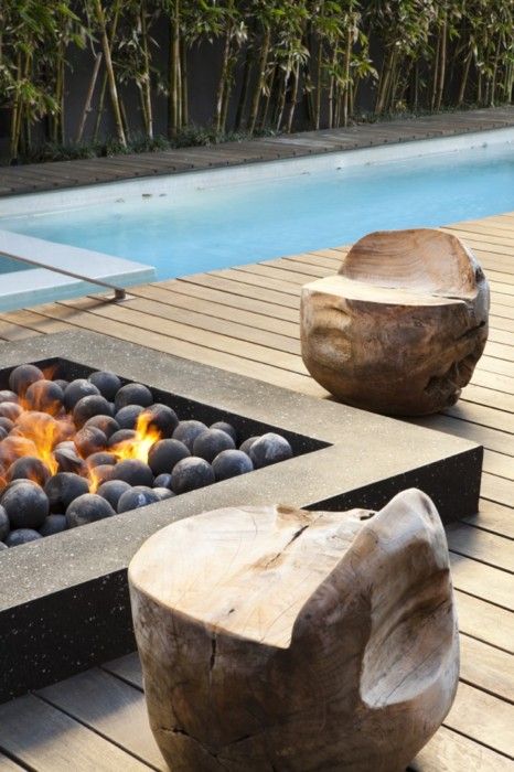 Stones fire pit design idea #firepit #exterior #patio #decoratingideas #cozy #decor #garden #backyard #fire #design #decorhomeideas