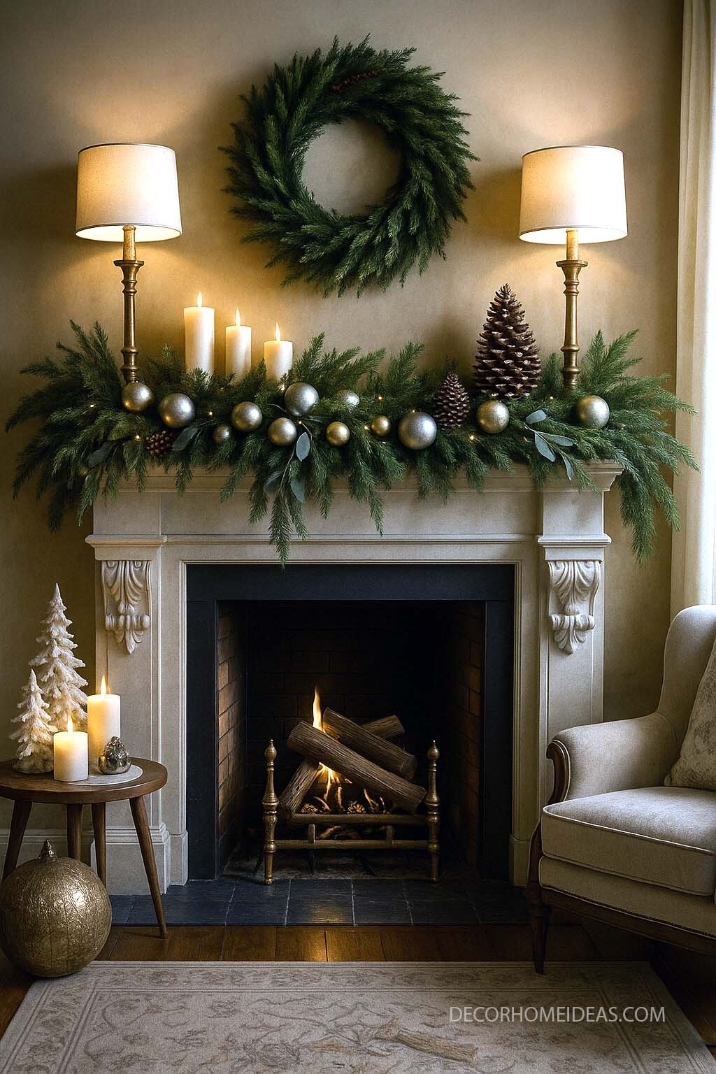 Elegant Christmas Mantel Decor Ideas for a Cozy & Classy Holiday Look
