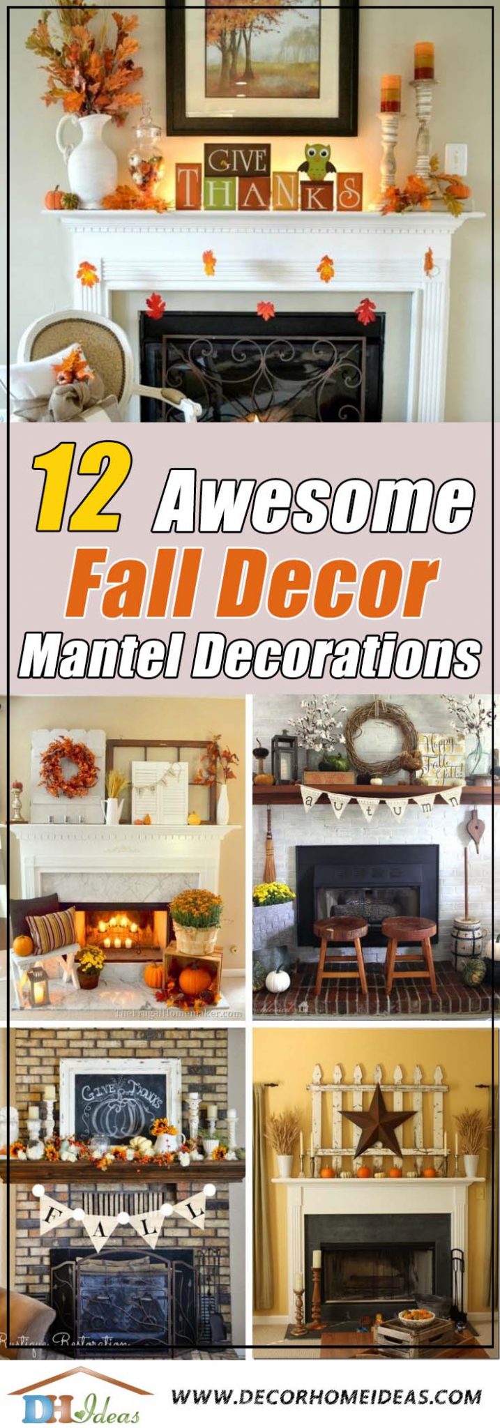 12 Autumn Decor Ideas For Your Mantel To Get Inspired!