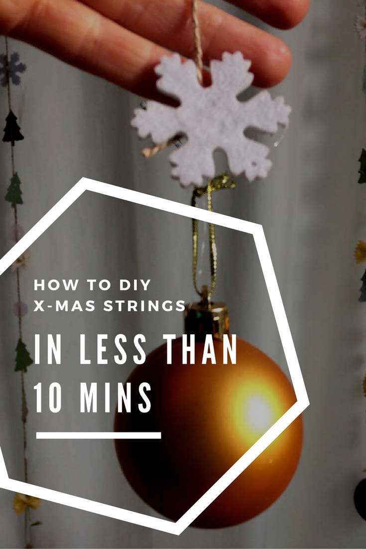 How to DIY Christmas strings in less than 10 minutes #diy #xmas #x-mas #christmas #christmasdecor #decoration #decoratingideas #festive #decorhomeideas