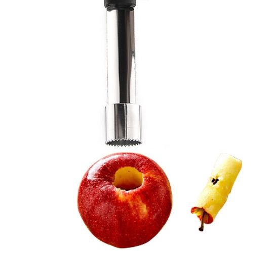 stainless steel easy twist core seed remover fruit apple corer pitter seeder kitchen gadget black color
