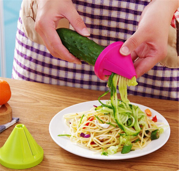 kitchen tools accessories gadget funnel model spiral slicer vegetables shred device cooking salad carrot radish cutter