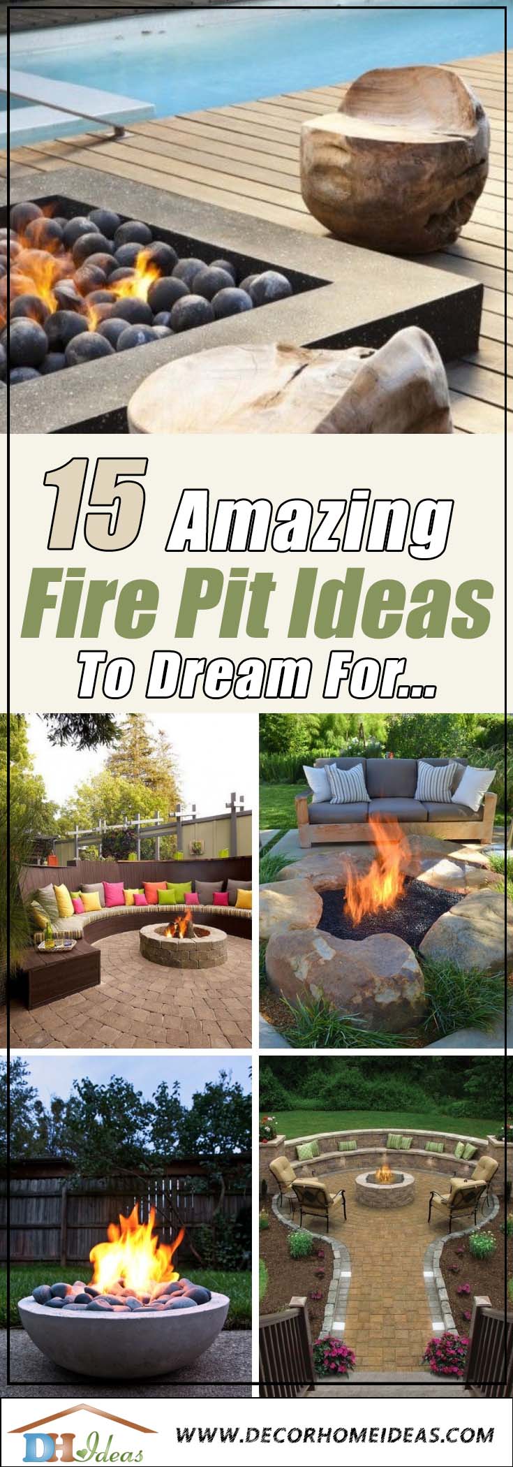 15 Amazing Fire Pits To Dream For | Get some inspiration on fire pits and create your own. #firepit #exterior #patio #cozy #decor #garden #backyard #fire #design #decorhomeideas