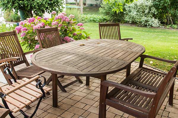 Outdoor dining area furniture