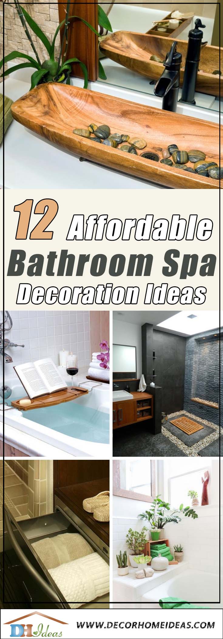 12 Affordable Decorating Ideas for Bathroom Spa | Make your own spa decoration at home with these ideas. #spadecor #bathroom #homespa #spahome #relaxhome #spa #homedecor #decoratingideas #spadesign #decorhomeideas