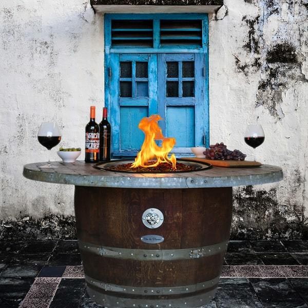 Fuel burning wine barrel #winebarrel #repurposed #diy #barrel #decoratingideas #homedecor #decorhomeideas