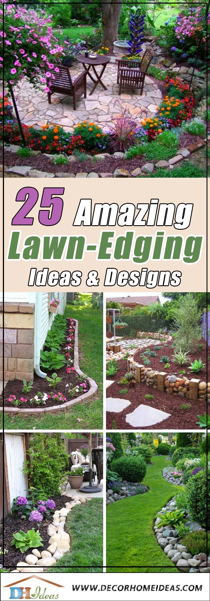 25+ Amazing Lawn-Edging Ideas For Your Garden | Decor Home Ideas
