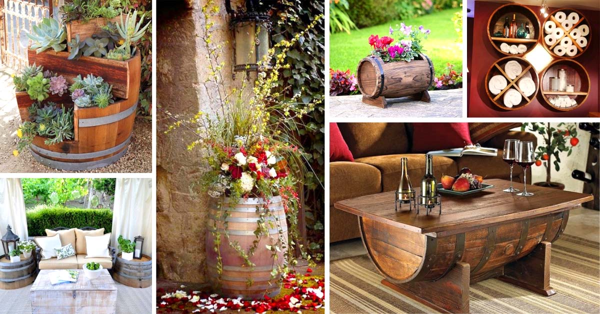 Repurposed Old Wine Barrels