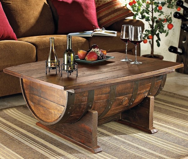 Wine barrel turned into table #winebarrel #repurposed #diy #barrel #decoratingideas #homedecor #decorhomeideas