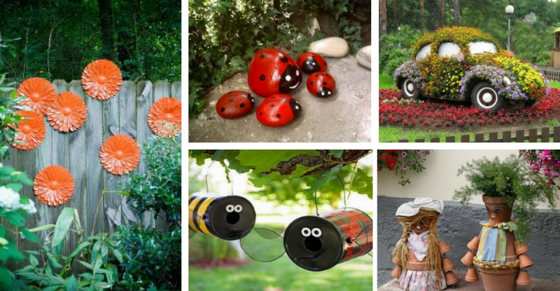 15 Awesome Diy Recycled Garden Art Projects Decor Home Ideas