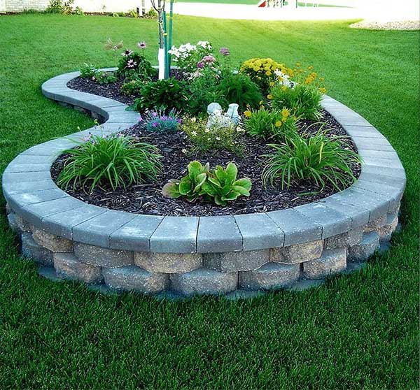 Raised Block Flower and Plant Bed #flowerbed #gardens #decorhomeideas