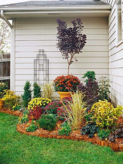 Flower bed ideas for around your house #garden #corner #decorhomeideas