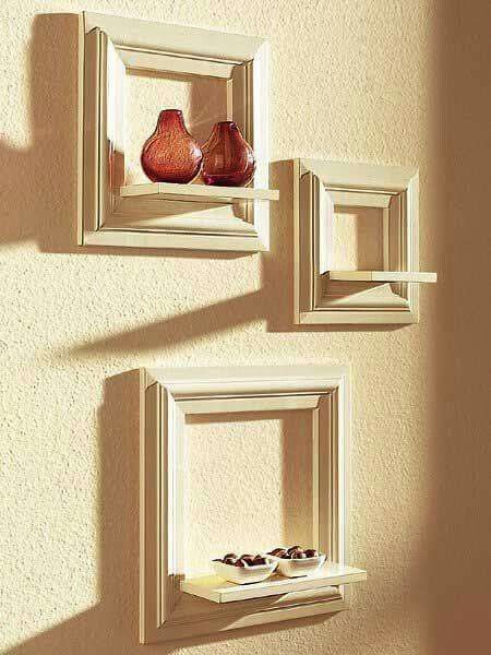 Wall decoration from old picture frames #diyproject #diy #makeover #homedecor #decorationideas #pictures #frames #vintage #decorhomeideas