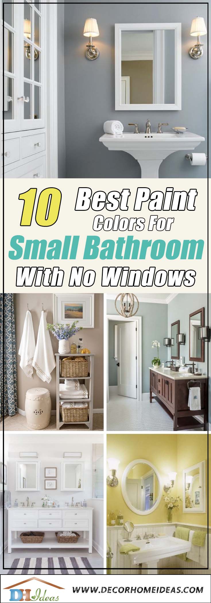 10 Best Paint Colors For Small Bathroom With No Windows