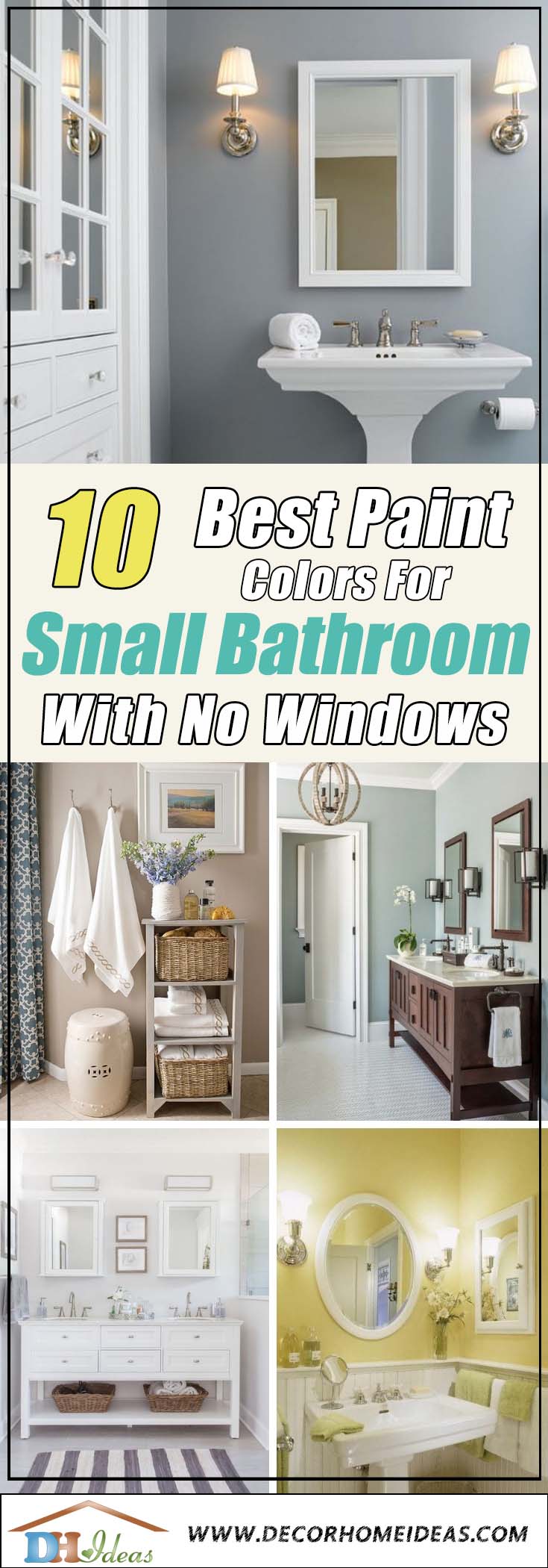 10 Best Paint Colors For Small Bathroom, What Are Good Colors For Small Bathrooms