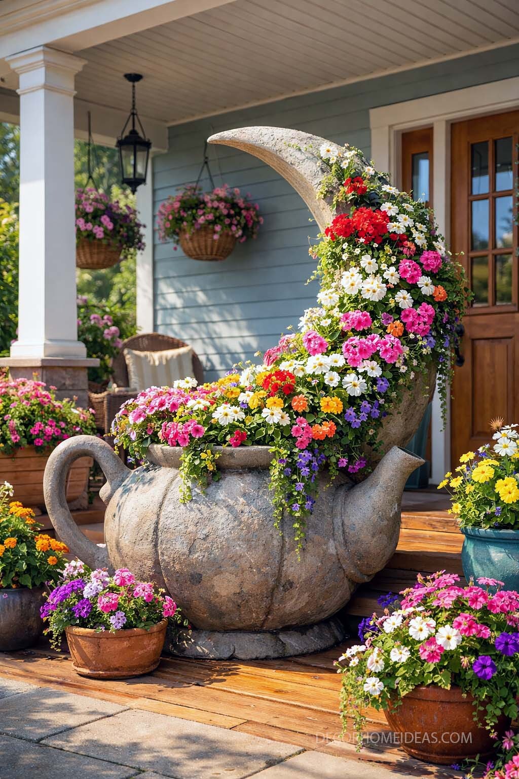 Creative Teapot Flower Planter Ideas for a Charming Front Porch Garden
